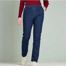 Fleece Lined Pull On Jean - LT333